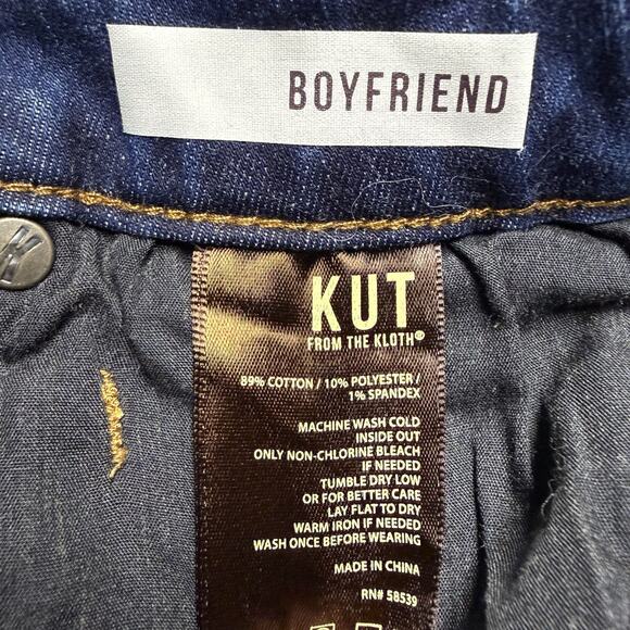 KUT from the Kloth Boyfriend Jeans Womens 16 Blue Mid Rise Stretch - Picture 3 of 7